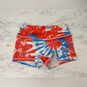 RokFit Women’s Spandex Biker Shorts Size S Red White BlueAthletic Volleyball​